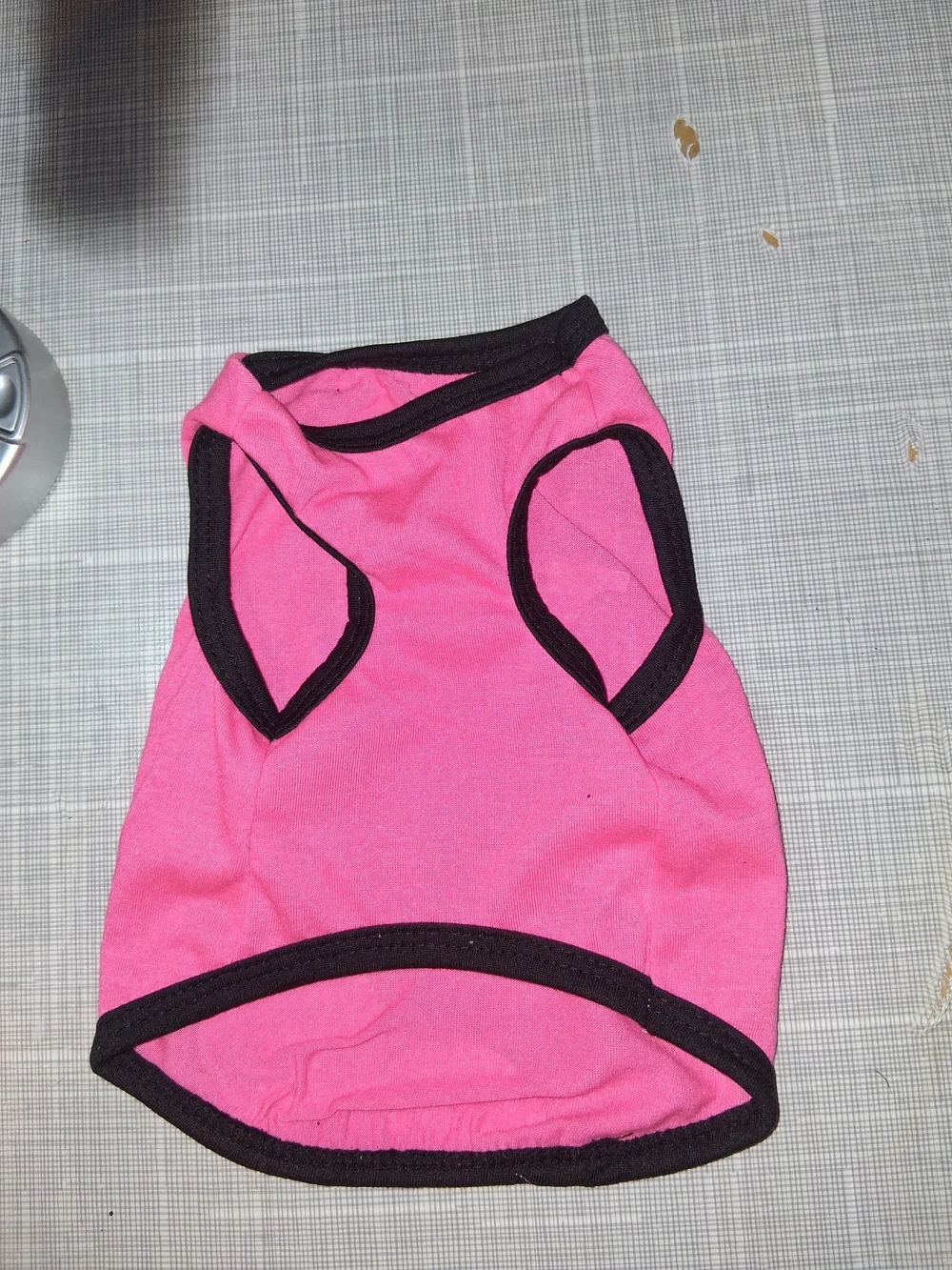 Pink Dog Tee with LV-Style Logo